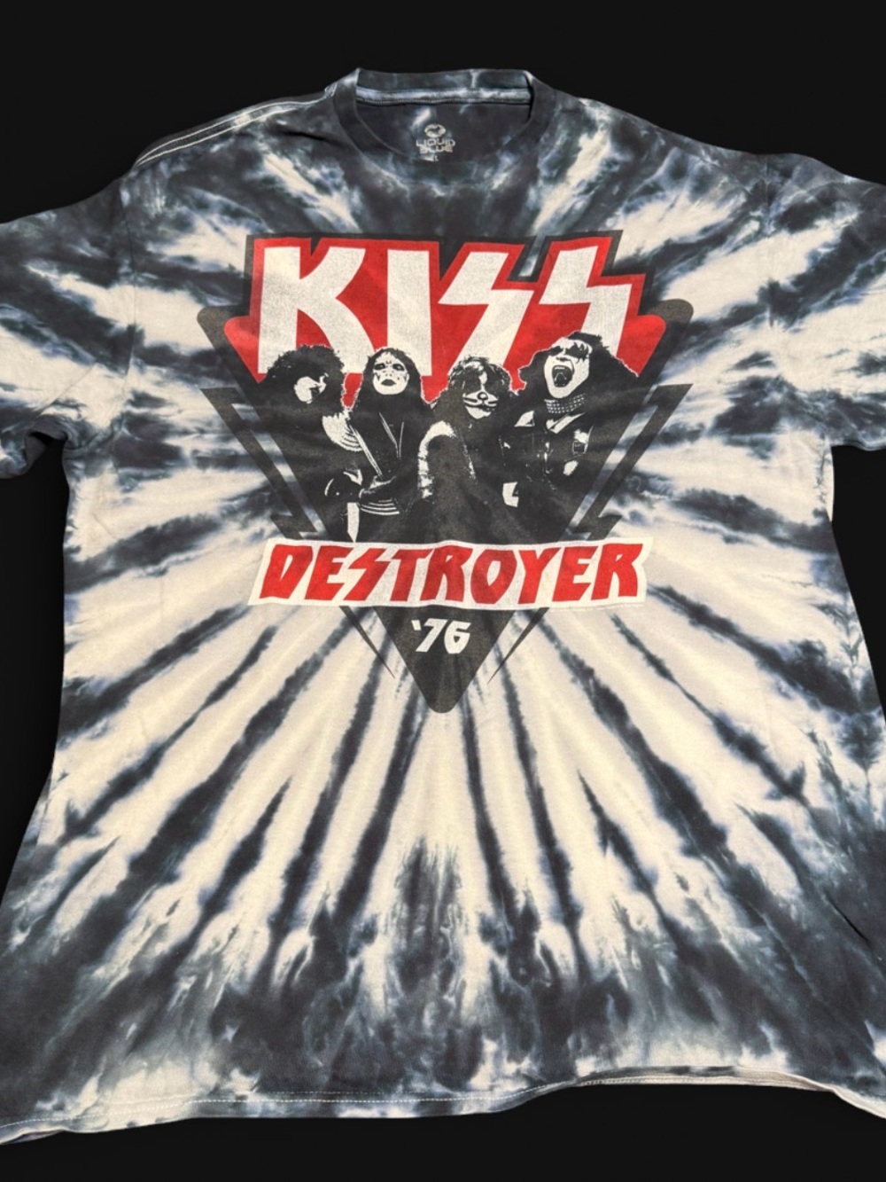 KISS Destroyer Tie-Dye Short Sleeve Graphic Tee
